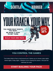 Email Inspiration from Seattle Kraken