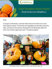 Email Inspiration from Second Harvest Heartland