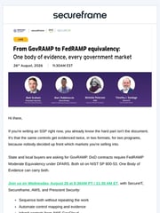 Email Inspiration from Secureframe Team