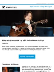 Email Inspiration from Sennheiser