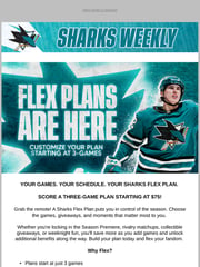 Email Inspiration from Sharks Weekly
