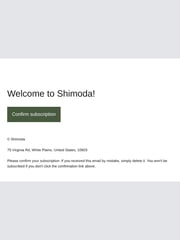 Email Inspiration from Shimoda