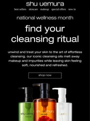 Email Inspiration from Shu Uemura