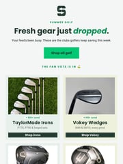 Email Inspiration from SidelineSwap Golf