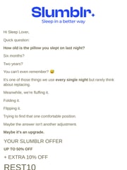 Email Inspiration from Slumblr