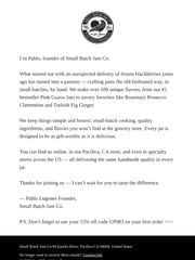 Email Inspiration from Small Batch Jam Co
