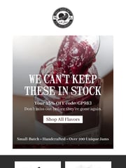 Email Inspiration from Small Batch Jam Co