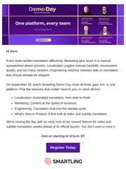 Email Inspiration from Smartling