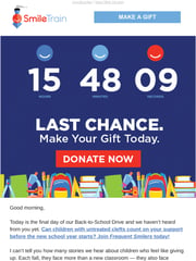 Email Inspiration from Smile Train