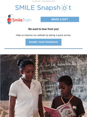 Email Inspiration from Smile Train