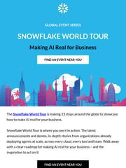 Email Inspiration from Snowflake Events