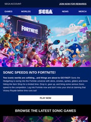 Email Inspiration from Sonic the Hedgehog