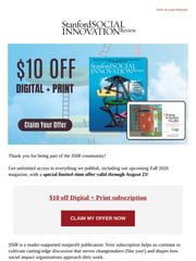Email Inspiration from Stanford Social Innovation Review