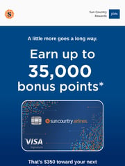 Email Inspiration from Sun Country Airlines