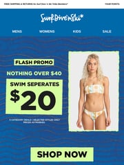 Email Inspiration from Surf Dive 'n Ski