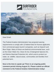 Email Inspiration from Surfrider Foundation