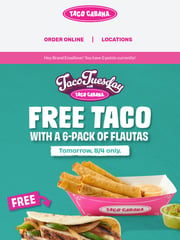 Email Inspiration from Taco Cabana