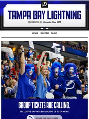 Email Inspiration from Tampa Bay Lightning