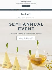 Email Inspiration from Tea Forté