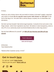 Email Inspiration from Team Butternut Box