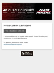 Email Inspiration from Team Penske