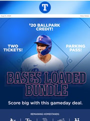 Email Inspiration from Texas Rangers
