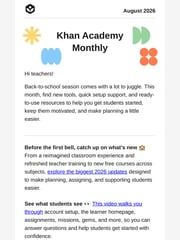 Email Inspiration from The Khan Academy Team