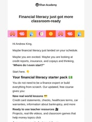 Email Inspiration from The Khan Academy team