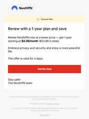 Email Inspiration from The NordVPN team