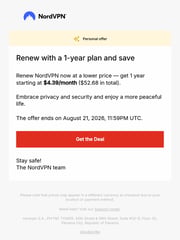 Email Inspiration from The NordVPN team