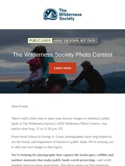 Email Inspiration from The Wilderness Society