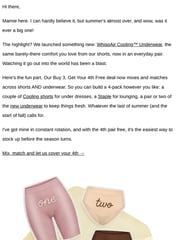 Email Inspiration from Thigh Society