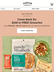 Email Inspiration from Thrive Market
