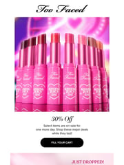 Email Inspiration from Too Faced Cosmetics
