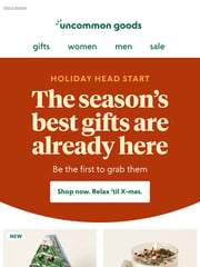 Email Inspiration from Uncommon Goods