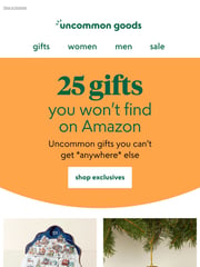 Email Inspiration from Uncommon Goods