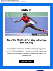 Email Inspiration from USTA