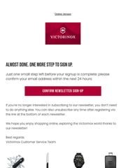 Email Inspiration from Victorinox