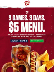 Email Inspiration from Washington Nationals