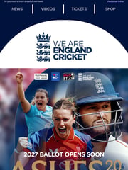 Email Inspiration from We Are England Cricket Supporters