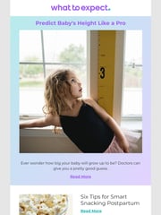 Email Inspiration from What To Expect 💜