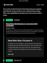 Email Inspiration from What's New at New Relic