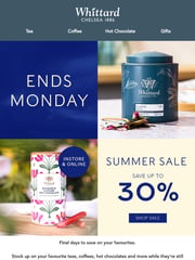Email Inspiration from Whittard of Chelsea
