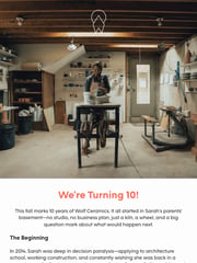 Email Inspiration from Wolf Ceramics