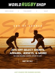 Email Inspiration from World Rugby Shop