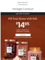 Email Inspiration from Yankee Candle