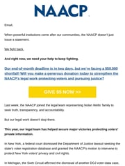 Email Inspiration from Yumeka Rushing, NAACP