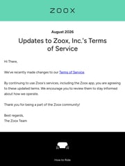 Email Inspiration from Zoox