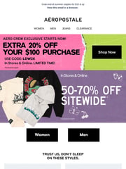 Email Inspiration from Aéropostale