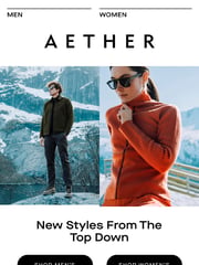 Email Inspiration from AETHER Apparel